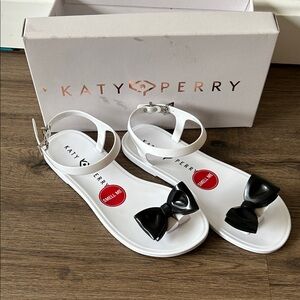 Katy Perry Collections|Kids Black and White Bow Sandals sz 6 The Geli